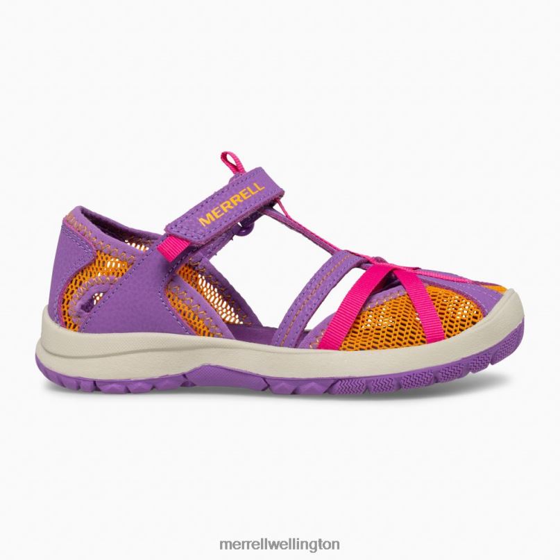 Dragonfly Sandal (MK165698K) Merrell Kids 8VV6P1415 Shoes Purple/Orange - Click Image to Close