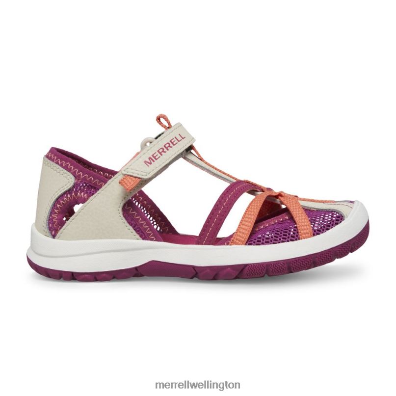 Dragonfly Sandal (MK166805K) Merrell Kids 8VV6P1414 Shoes Grey/Coral