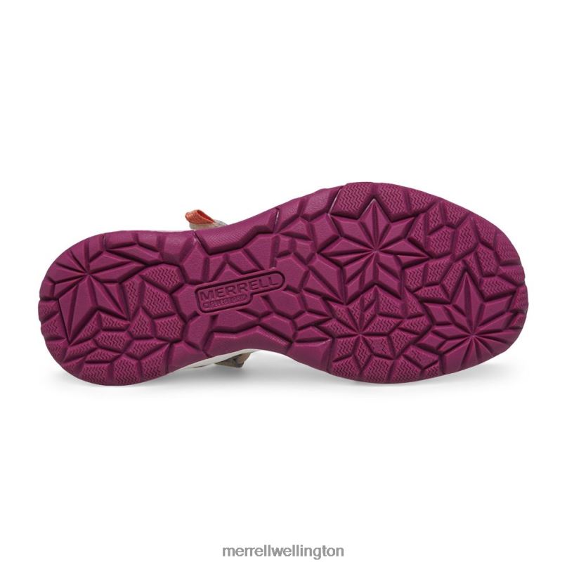 Dragonfly Sandal (MK166805K) Merrell Kids 8VV6P1414 Shoes Grey/Coral