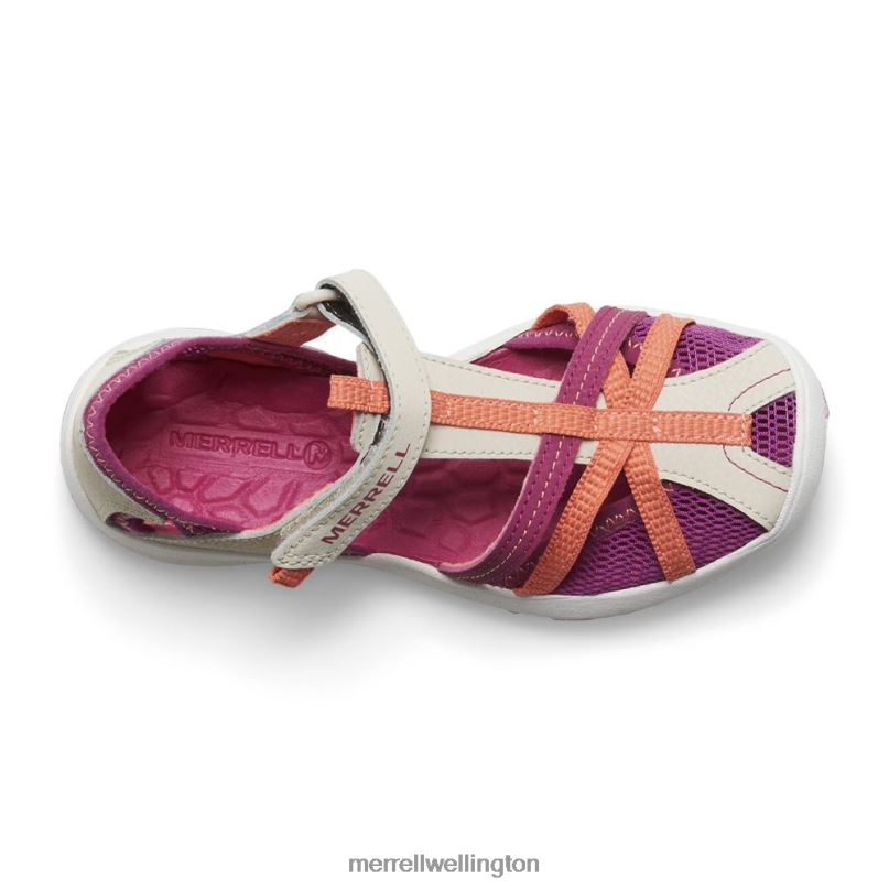 Dragonfly Sandal (MK166805K) Merrell Kids 8VV6P1414 Shoes Grey/Coral