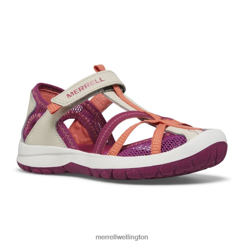 Dragonfly Sandal (MK166805K) Merrell Kids 8VV6P1414 Shoes Grey/Coral