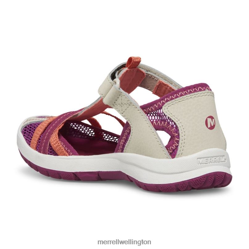Dragonfly Sandal (MK166805K) Merrell Kids 8VV6P1414 Shoes Grey/Coral