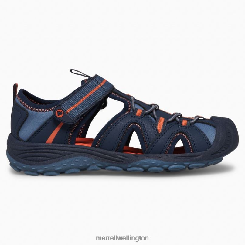 Hydro 2 Sandal (MK266972) Merrell Kids 8VV6P1474 Shoes Navy/Orange - Click Image to Close
