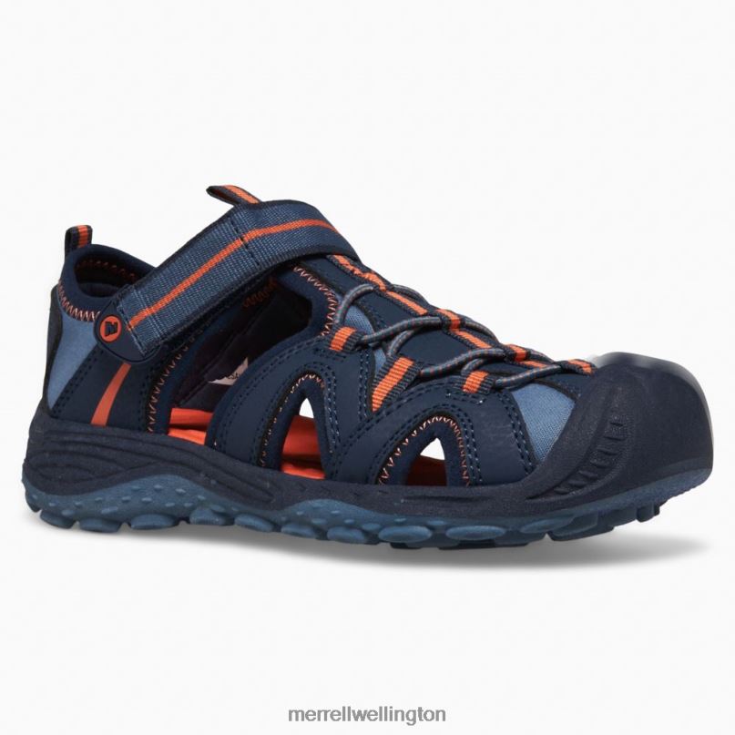 Hydro 2 Sandal (MK266972) Merrell Kids 8VV6P1474 Shoes Navy/Orange