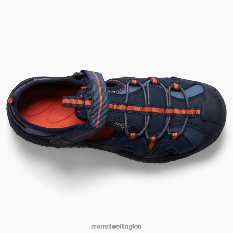 Hydro 2 Sandal (MK266972) Merrell Kids 8VV6P1474 Shoes Navy/Orange