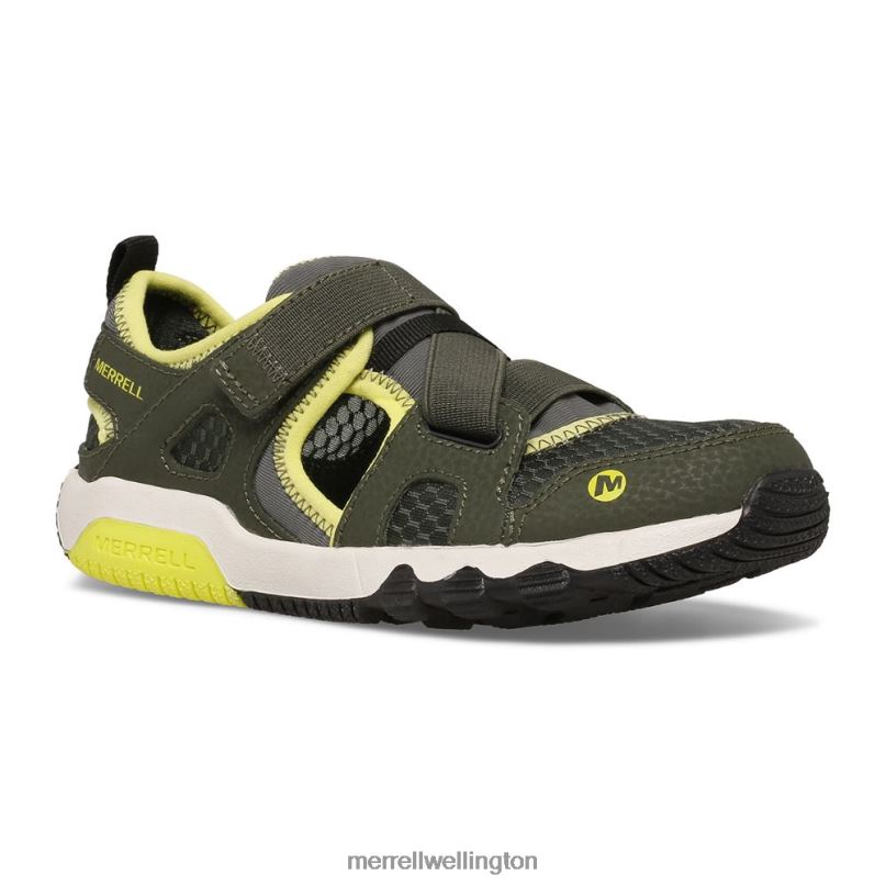 Hydro Free Roam Monarch Sandal (MK265670K) Merrell Kids 8VV6P1501 Shoes Olive/Lime