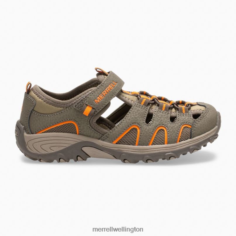 Hydro H2O Hiker Sandal (MK261856K) Merrell Kids 8VV6P1411 Shoes Gunsmoke/Orange