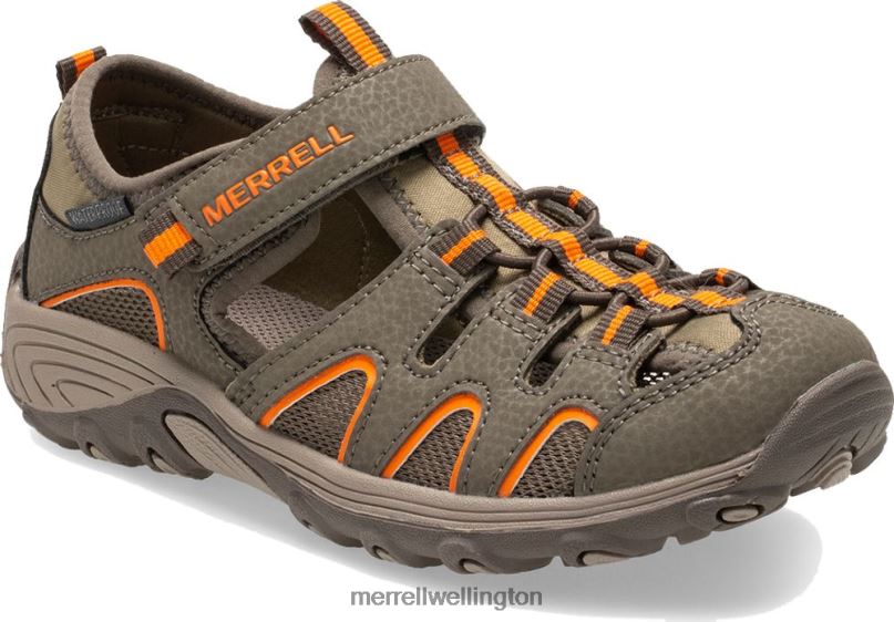Hydro H2O Hiker Sandal (MK261856K) Merrell Kids 8VV6P1411 Shoes Gunsmoke/Orange