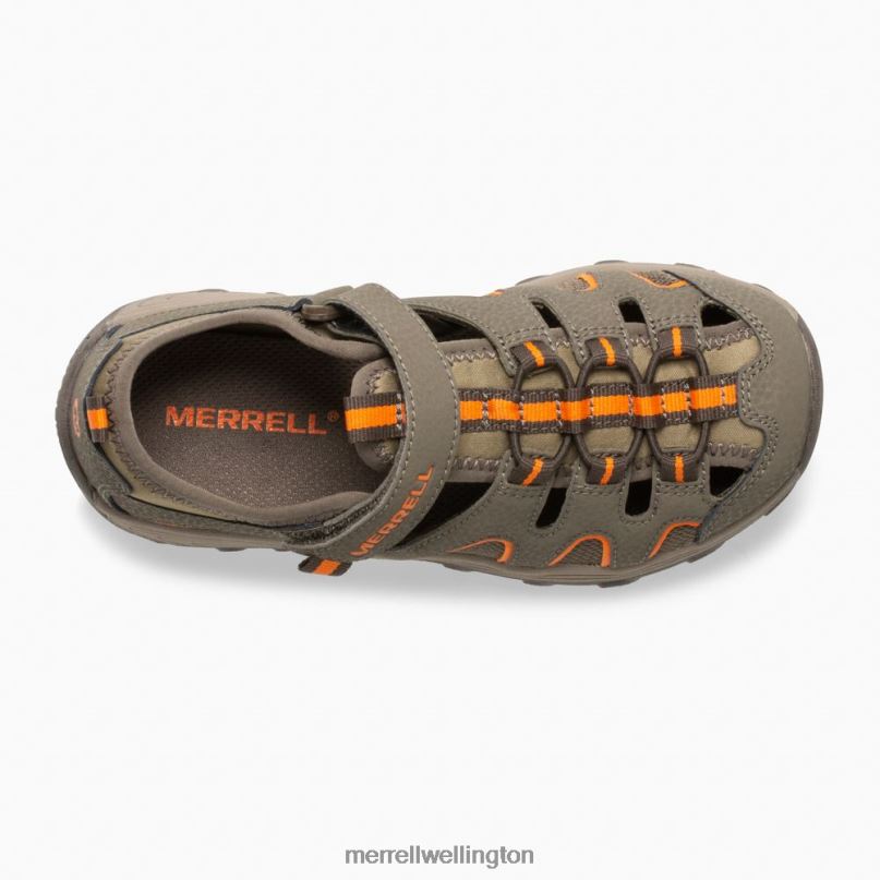 Hydro H2O Hiker Sandal (MK261856K) Merrell Kids 8VV6P1411 Shoes Gunsmoke/Orange