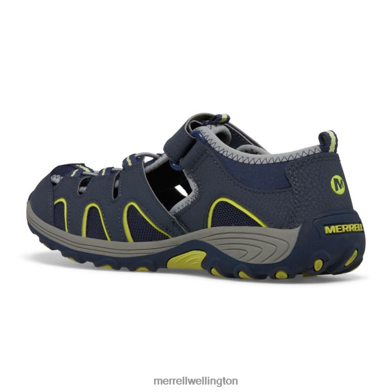 Hydro H2O Hiker Sandal (MK262163) Merrell Kids 8VV6P1412 Shoes Navy/Lime