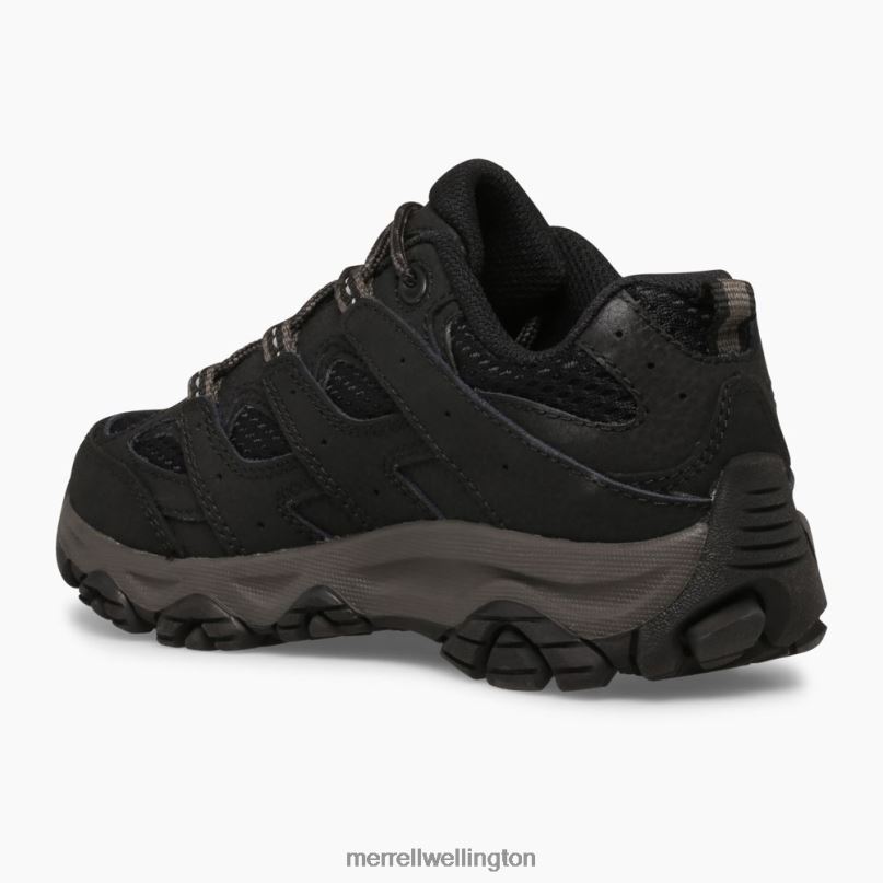 Moab 3 Low Lace Shoe (MK265707) Merrell Kids 8VV6P1428 Shoes Black