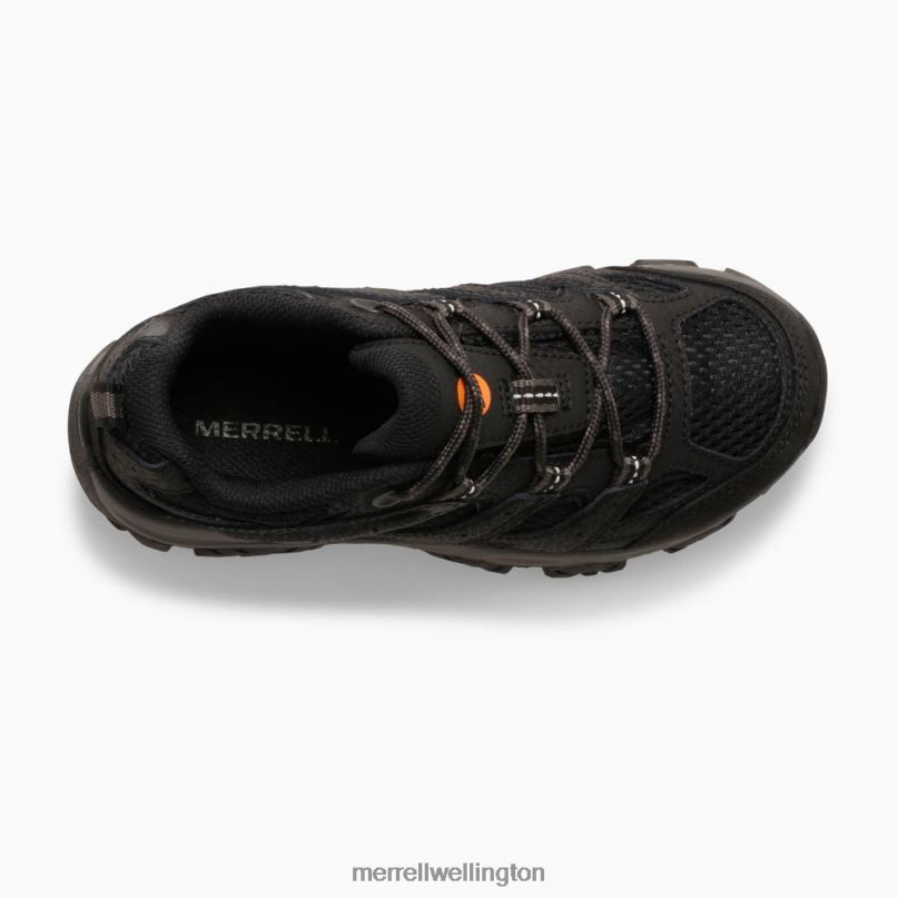 Moab 3 Low Lace Shoe (MK265707) Merrell Kids 8VV6P1428 Shoes Black
