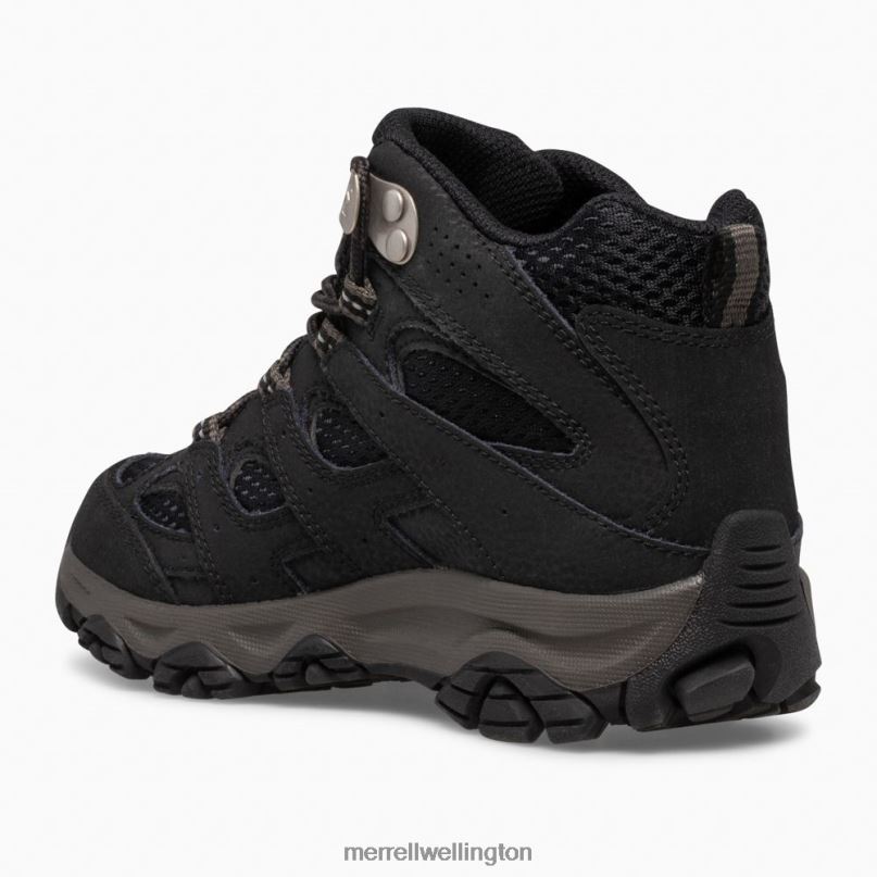 Moab 3 Mid Waterproof Boot (MK265702) Merrell Kids 8VV6P1431 Shoes Black