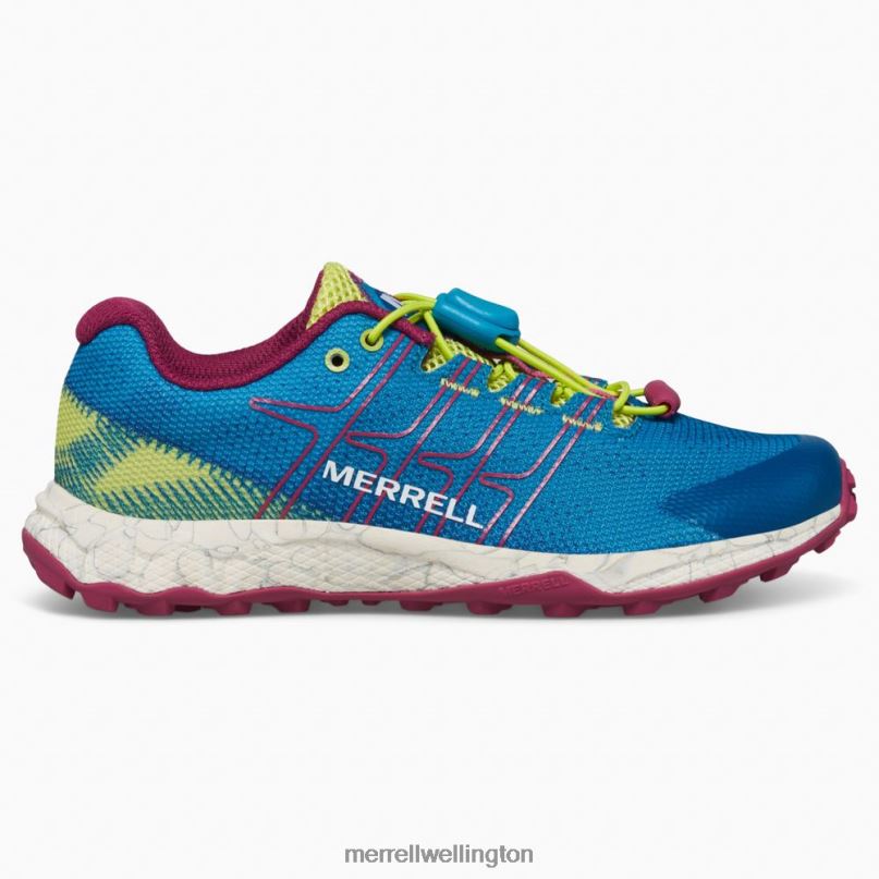 Moab Flight Low A/C (MK167108) Merrell Kids 8VV6P1389 Shoes Teal/Lime/Fuchsia