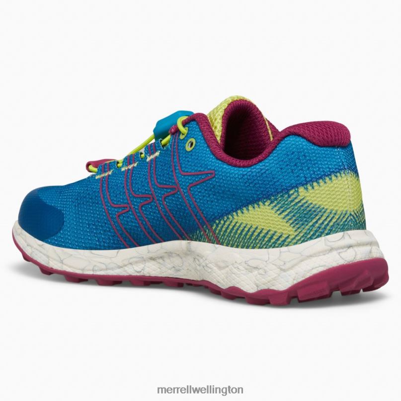 Moab Flight Low A/C (MK167108) Merrell Kids 8VV6P1389 Shoes Teal/Lime/Fuchsia