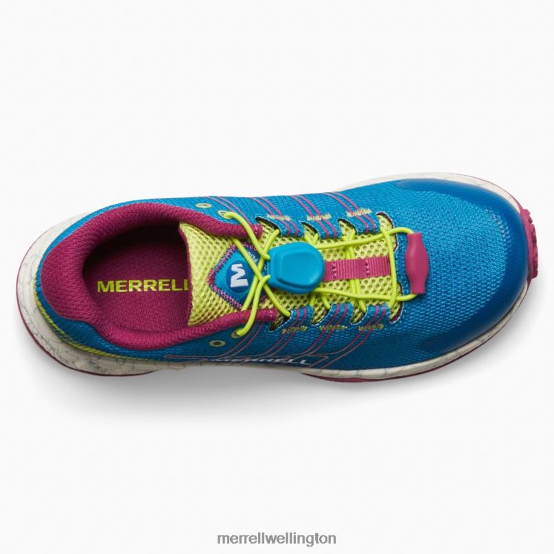 Moab Flight Low A/C (MK167108) Merrell Kids 8VV6P1389 Shoes Teal/Lime/Fuchsia