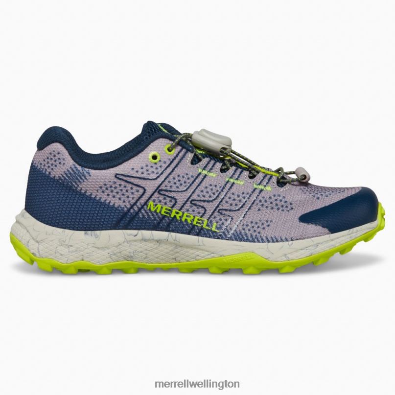 Moab Flight Low A/C (MK266772) Merrell Kids 8VV6P1388 Shoes Grey/Navy/Citron - Click Image to Close