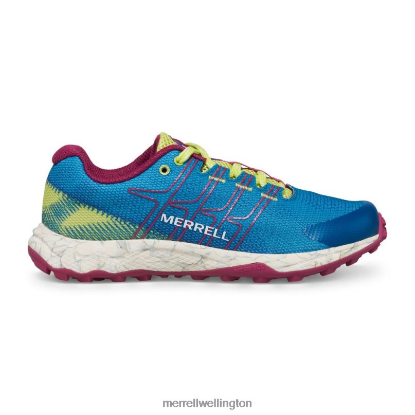 Moab Flight Low (MK167107) Merrell Kids 8VV6P1438 Shoes Teal/Lime/Fuchsia
