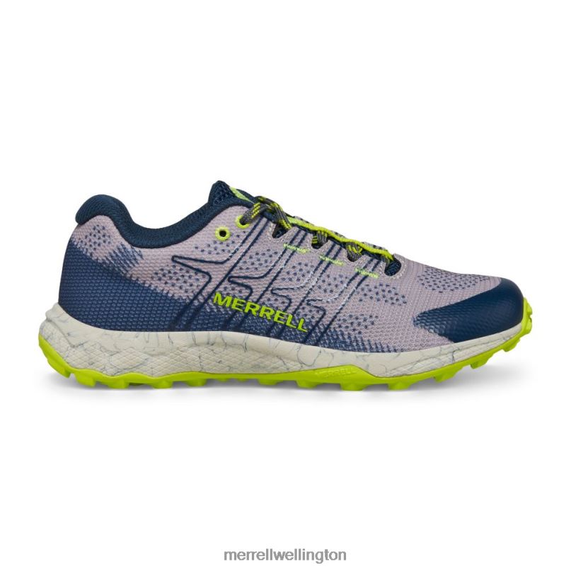 Moab Flight Low (MK266770) Merrell Kids 8VV6P1437 Shoes Grey/Navy/Citron - Click Image to Close