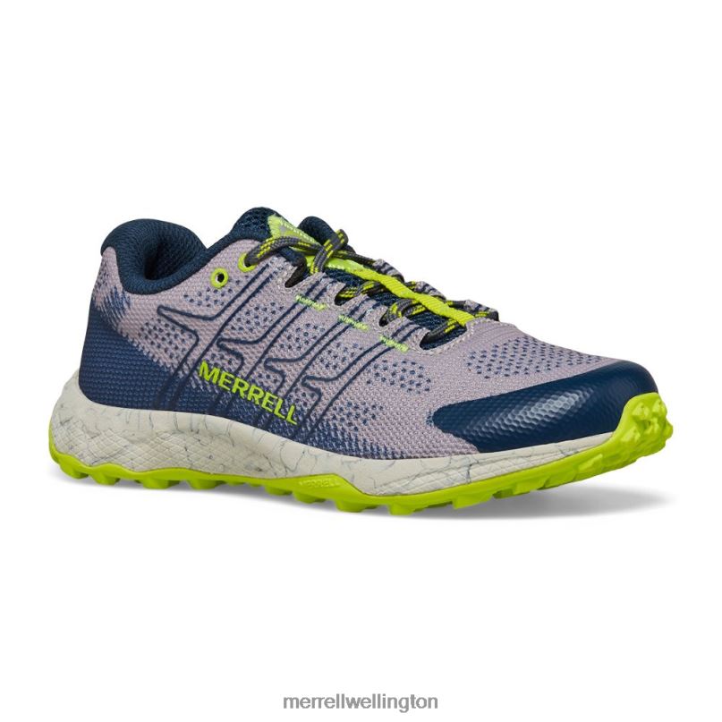 Moab Flight Low (MK266770) Merrell Kids 8VV6P1437 Shoes Grey/Navy/Citron