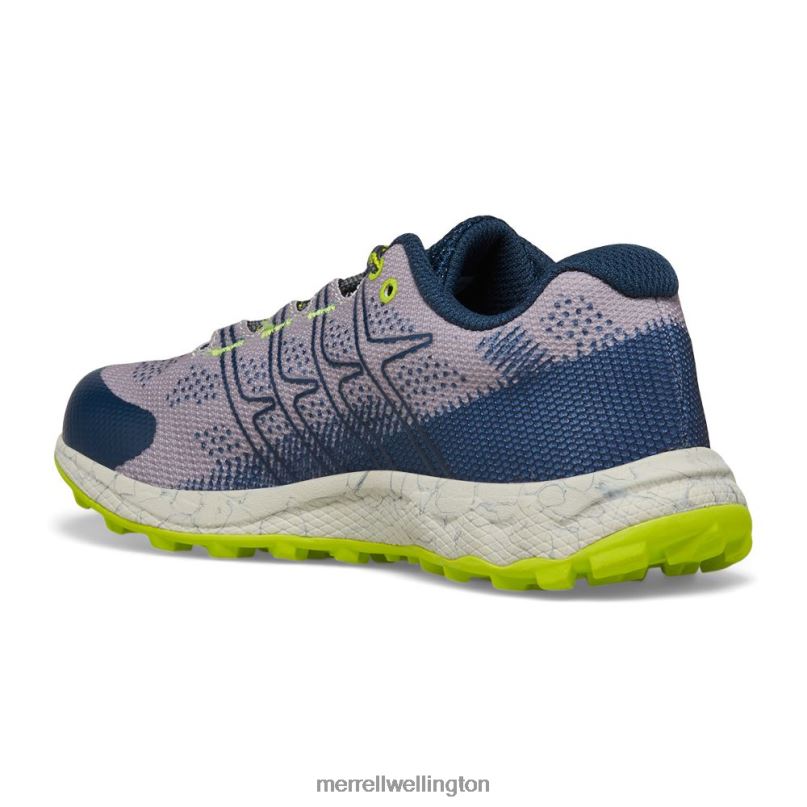 Moab Flight Low (MK266770) Merrell Kids 8VV6P1437 Shoes Grey/Navy/Citron