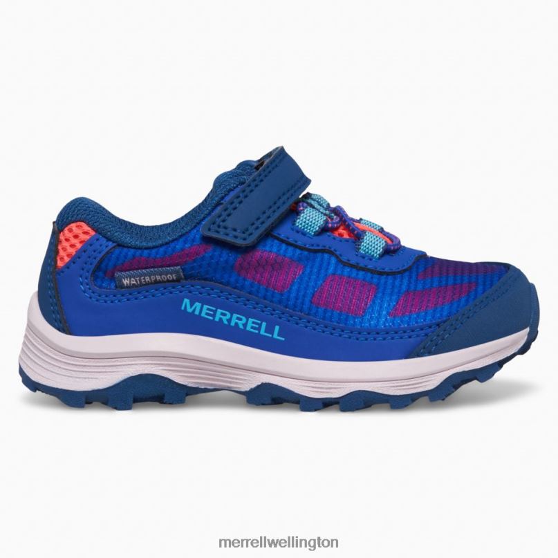 Moab Speed Low A/C Jr. Waterproof Sneaker (ML167123) Merrell Kids 8VV6P1369 Shoes Blue/Berry/Turquoise