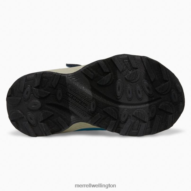 Moab Speed Low A/C Jr. Waterproof Sneaker (ML267122) Merrell Kids 8VV6P1368 Shoes Navy/Hi Viz