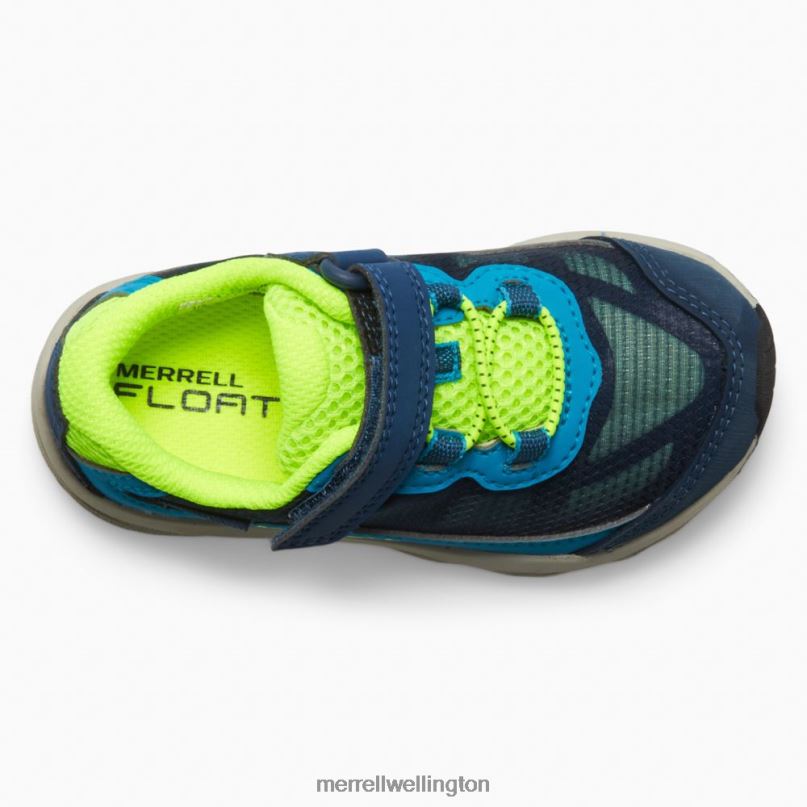 Moab Speed Low A/C Jr. Waterproof Sneaker (ML267122) Merrell Kids 8VV6P1368 Shoes Navy/Hi Viz