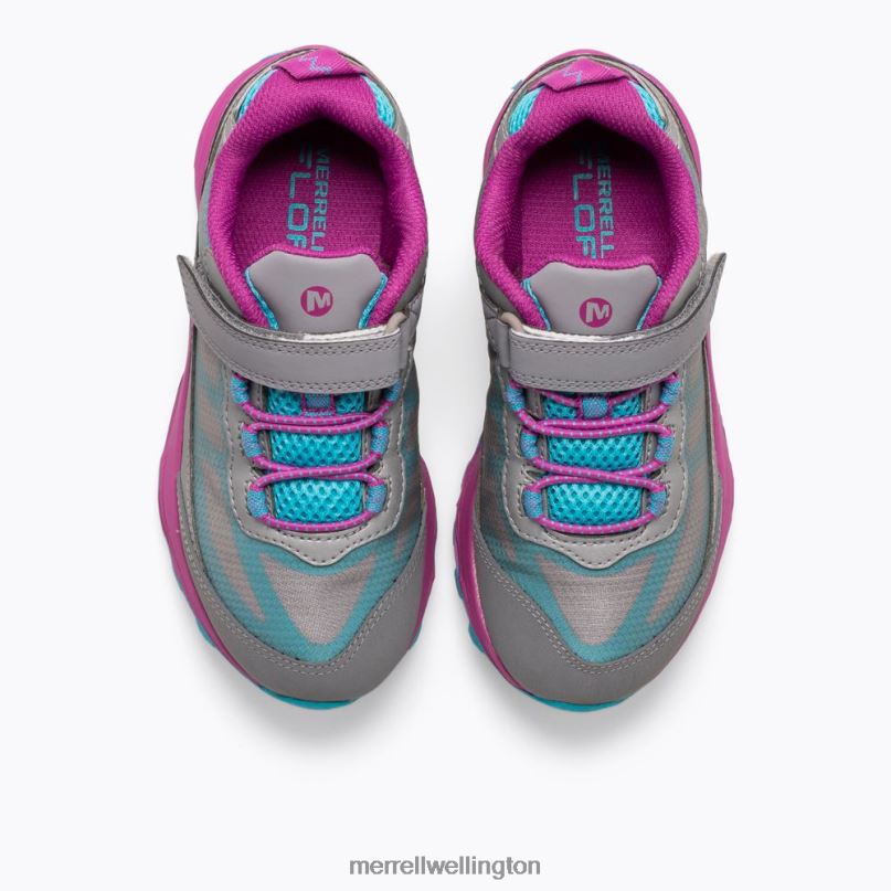 Moab Speed Low A/C Waterproof (MK165211) Merrell Kids 8VV6P1362 Shoes Grey/Silver/Turquoise