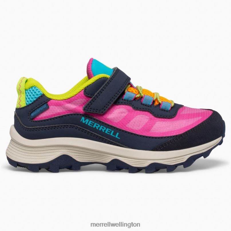 Moab Speed Low A/C Waterproof (MK166216) Merrell Kids 8VV6P1367 Shoes Navy/Multi - Click Image to Close