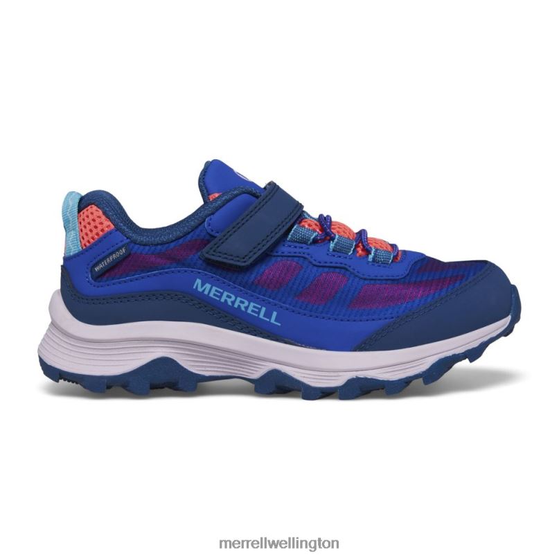 Moab Speed Low A/C Waterproof (MK166989) Merrell Kids 8VV6P1364 Shoes Blue/Berry/Turq