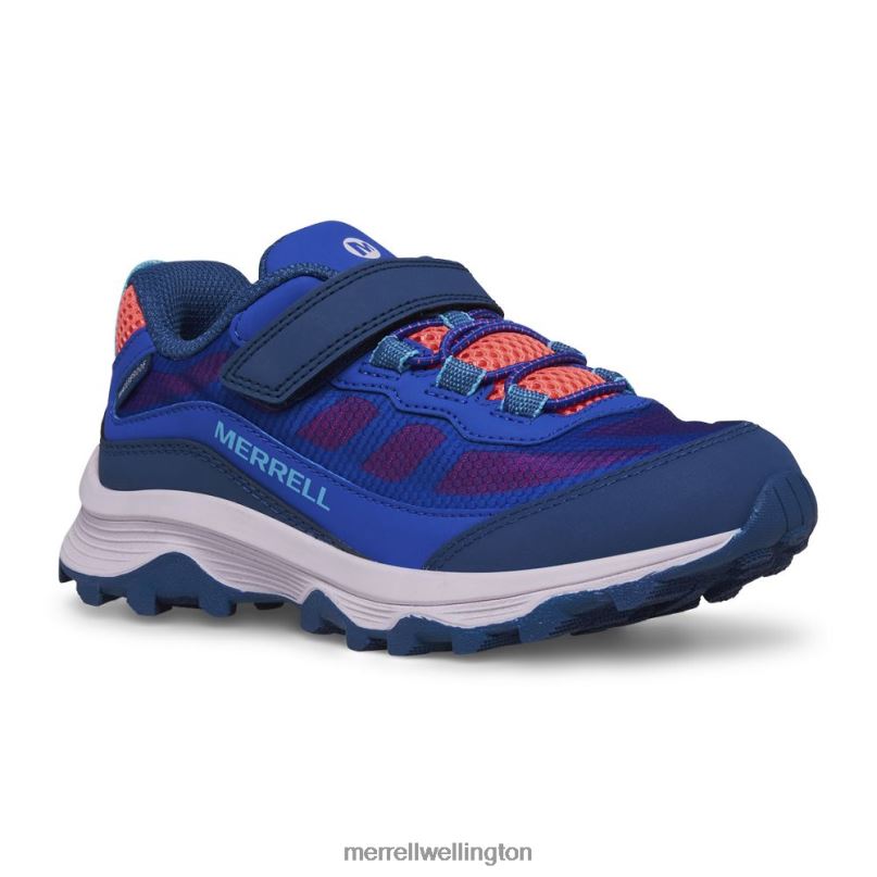 Moab Speed Low A/C Waterproof (MK166989) Merrell Kids 8VV6P1364 Shoes Blue/Berry/Turq