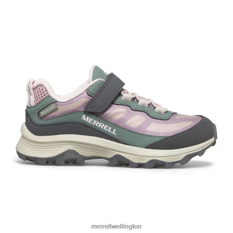 Moab Speed Low A/C Waterproof (MK167235) Merrell Kids 8VV6P1361 Shoes Dusty Pink/Olive