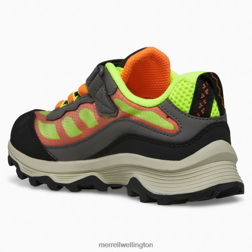 Moab Speed Low A/C Waterproof (MK266774) Merrell Kids 8VV6P1366 Shoes Grey/Hi Viz/Orange