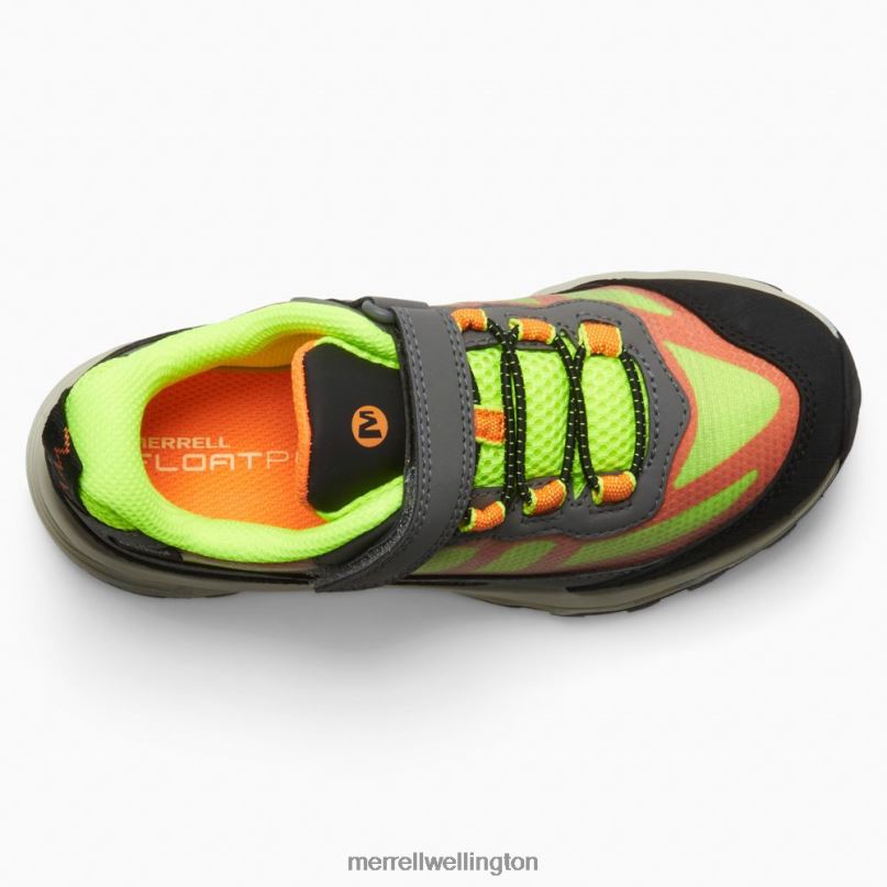 Moab Speed Low A/C Waterproof (MK266774) Merrell Kids 8VV6P1366 Shoes Grey/Hi Viz/Orange