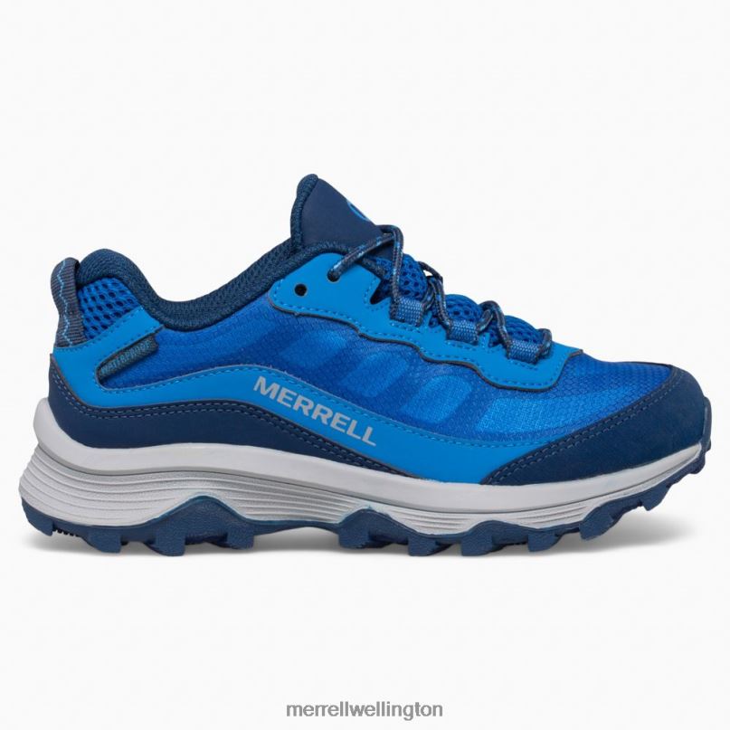 Moab Speed Low Waterproof (MK265940) Merrell Kids 8VV6P1374 Shoes Blue - Click Image to Close