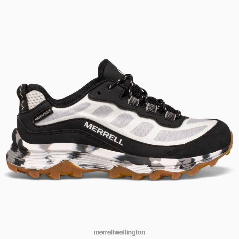 Moab Speed Low Waterproof (MK266260) Merrell Kids 8VV6P1373 Shoes Black/White