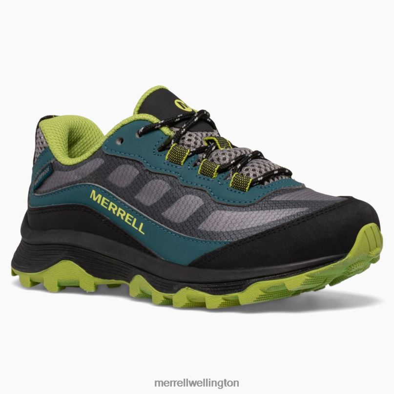 Moab Speed Low Waterproof (MK266264) Merrell Kids 8VV6P1370 Shoes Deep Green/Black
