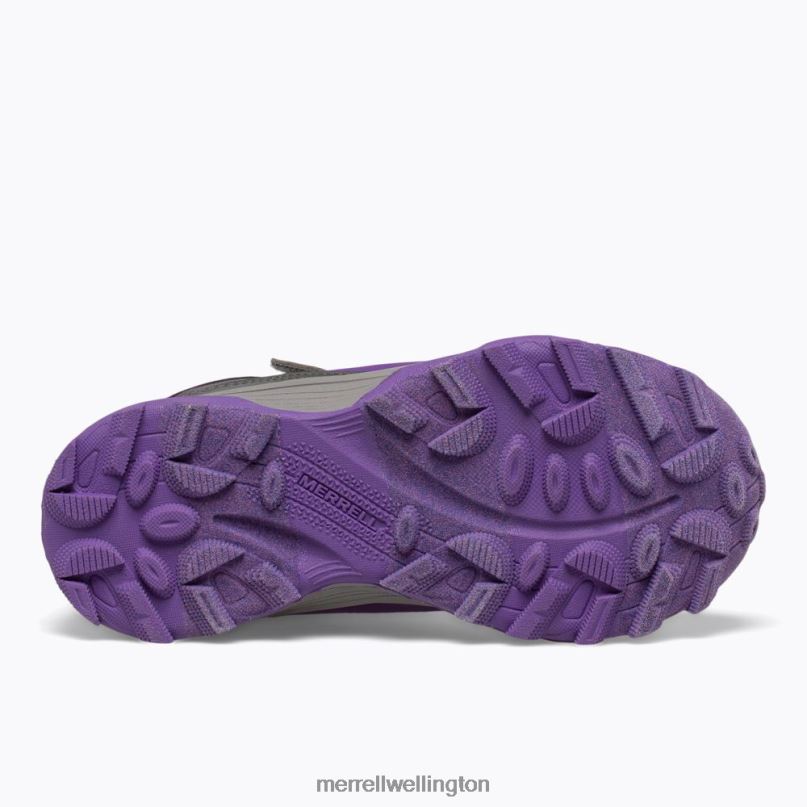Moab Speed Mid A/C Waterproof (MK165209) Merrell Kids 8VV6P1387 Shoes Grey/Pink/Purple