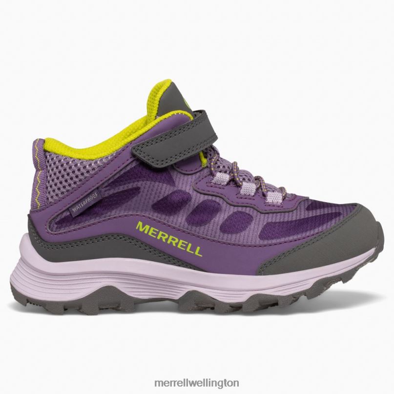 Moab Speed Mid A/C Waterproof (MK166276) Merrell Kids 8VV6P1386 Shoes Grape Cadet