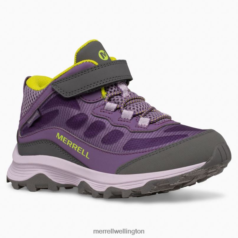 Moab Speed Mid A/C Waterproof (MK166276) Merrell Kids 8VV6P1386 Shoes Grape Cadet