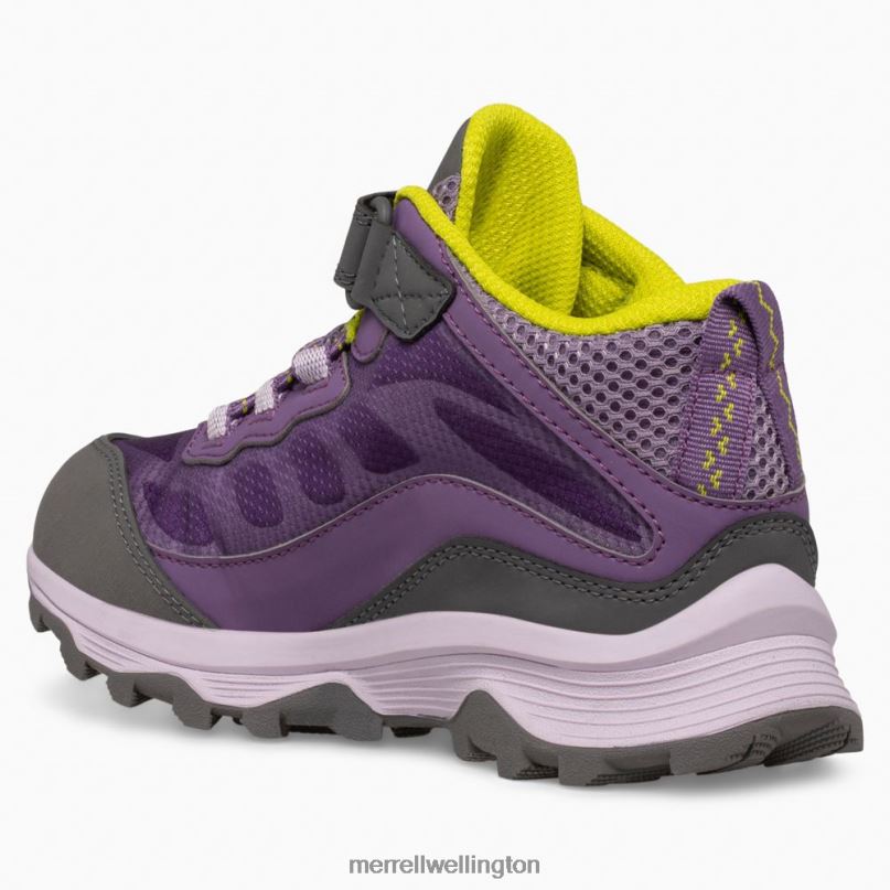 Moab Speed Mid A/C Waterproof (MK166276) Merrell Kids 8VV6P1386 Shoes Grape Cadet