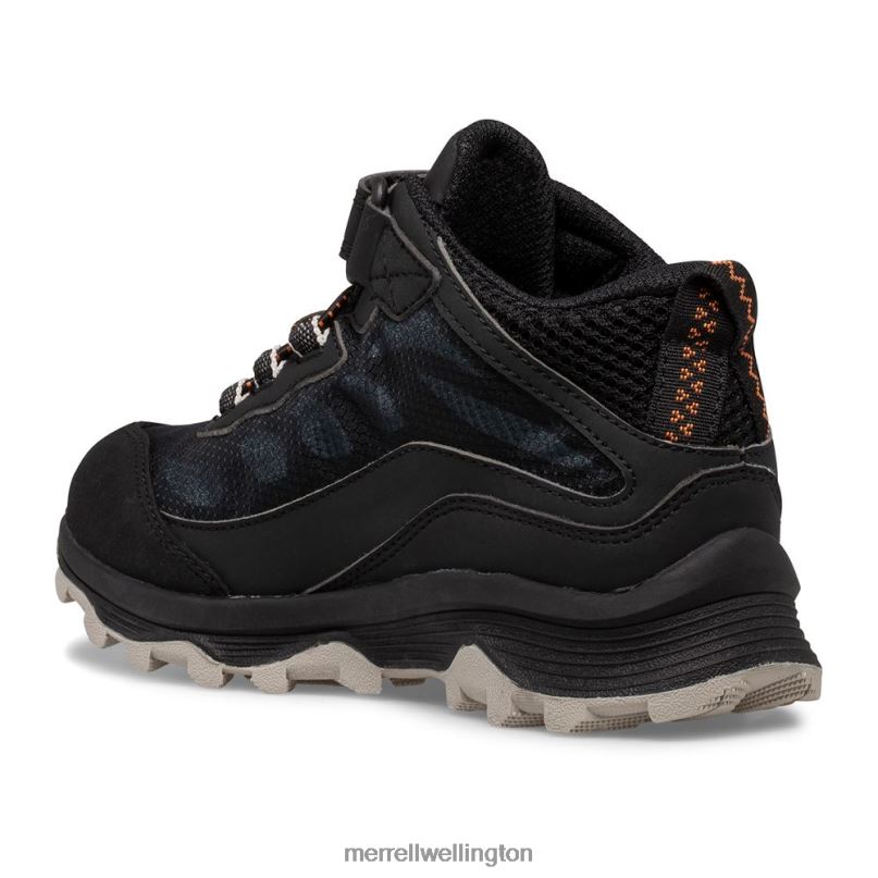 Moab Speed Mid A/C Waterproof (MK265951) Merrell Kids 8VV6P1385 Shoes Black