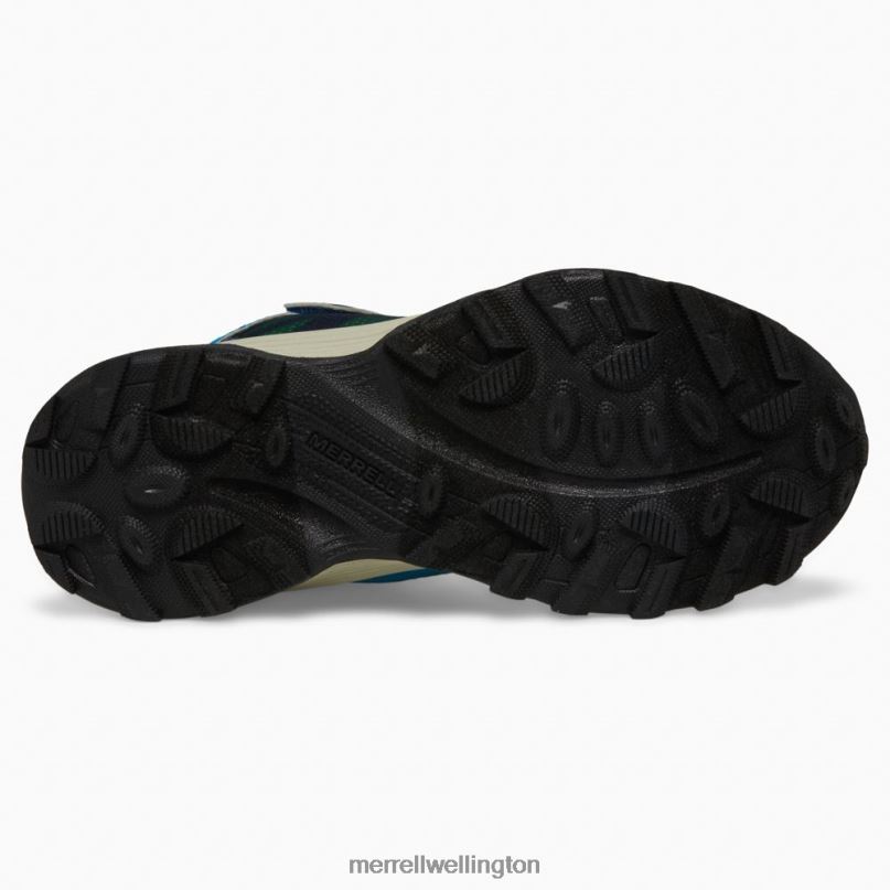 Moab Speed Mid A/C Waterproof (MK267121) Merrell Kids 8VV6P1384 Shoes Navy/Hi Viz