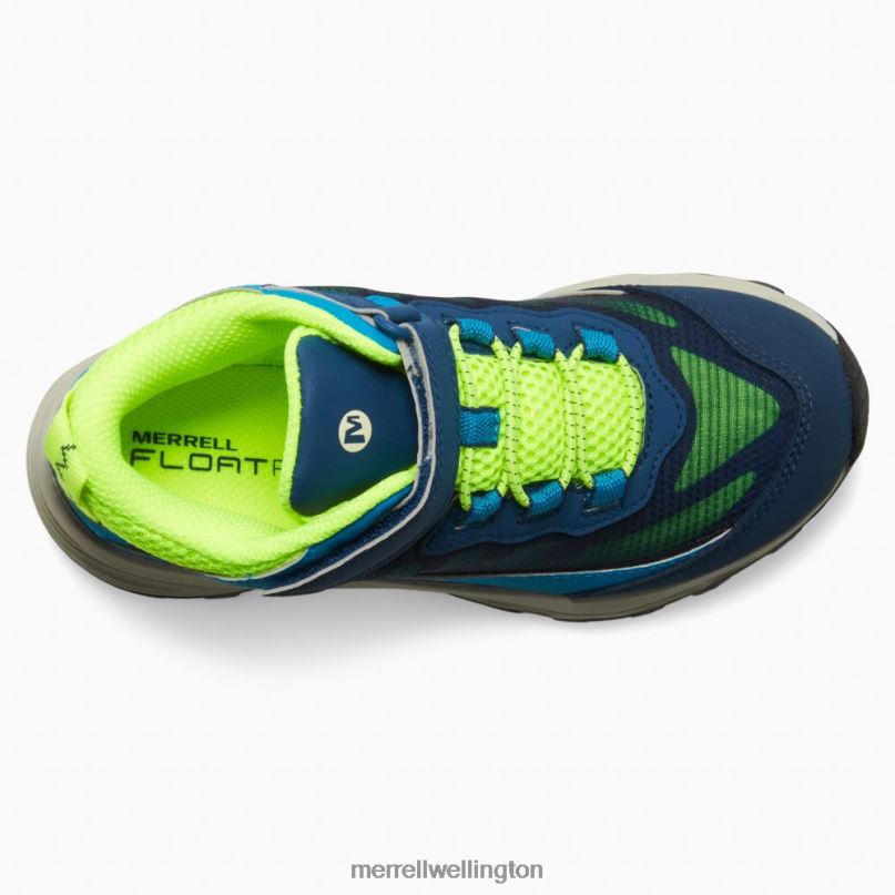 Moab Speed Mid A/C Waterproof (MK267121) Merrell Kids 8VV6P1384 Shoes Navy/Hi Viz