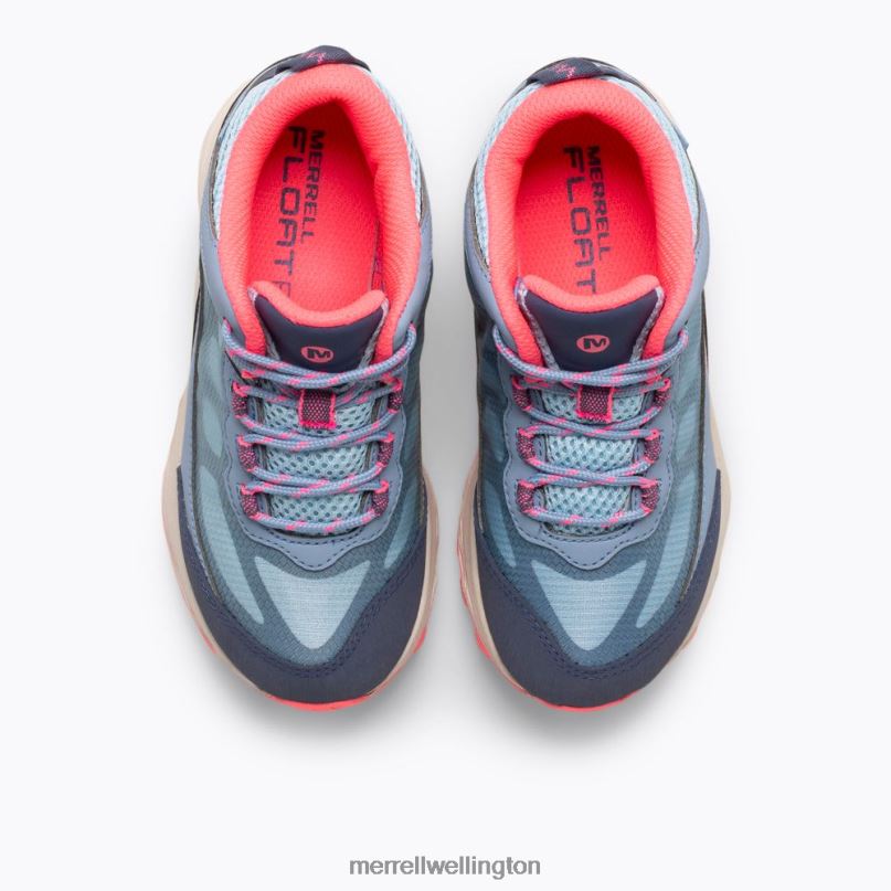 Moab Speed Mid Waterproof (MK165213) Merrell Kids 8VV6P1382 Shoes Dusty Blue/Coral