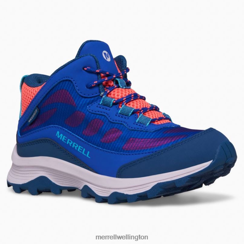 Moab Speed Mid Waterproof (MK166990) Merrell Kids 8VV6P1379 Shoes Blue/Berry/Turq