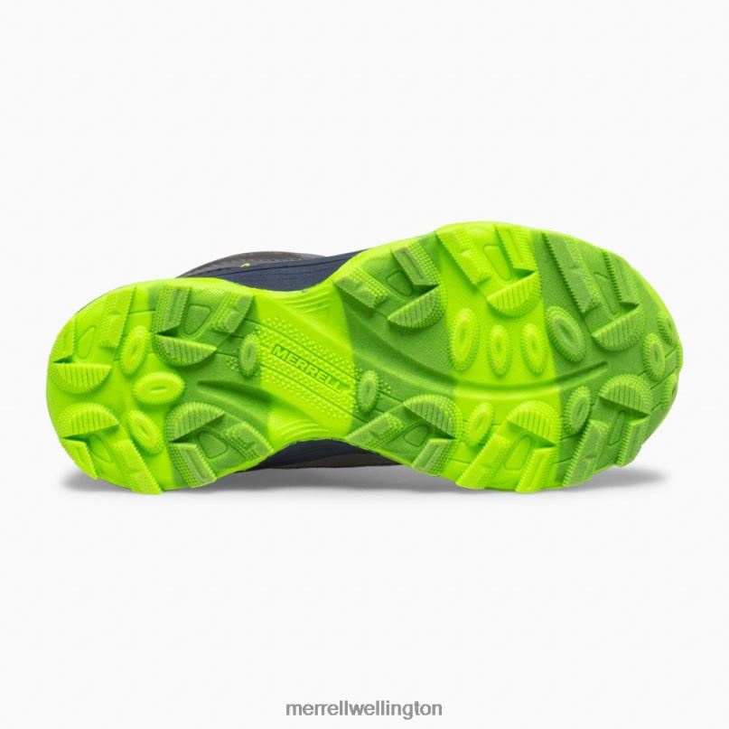 Moab Speed Mid Waterproof (MK265212) Merrell Kids 8VV6P1383 Shoes Navy/Grey/Lime