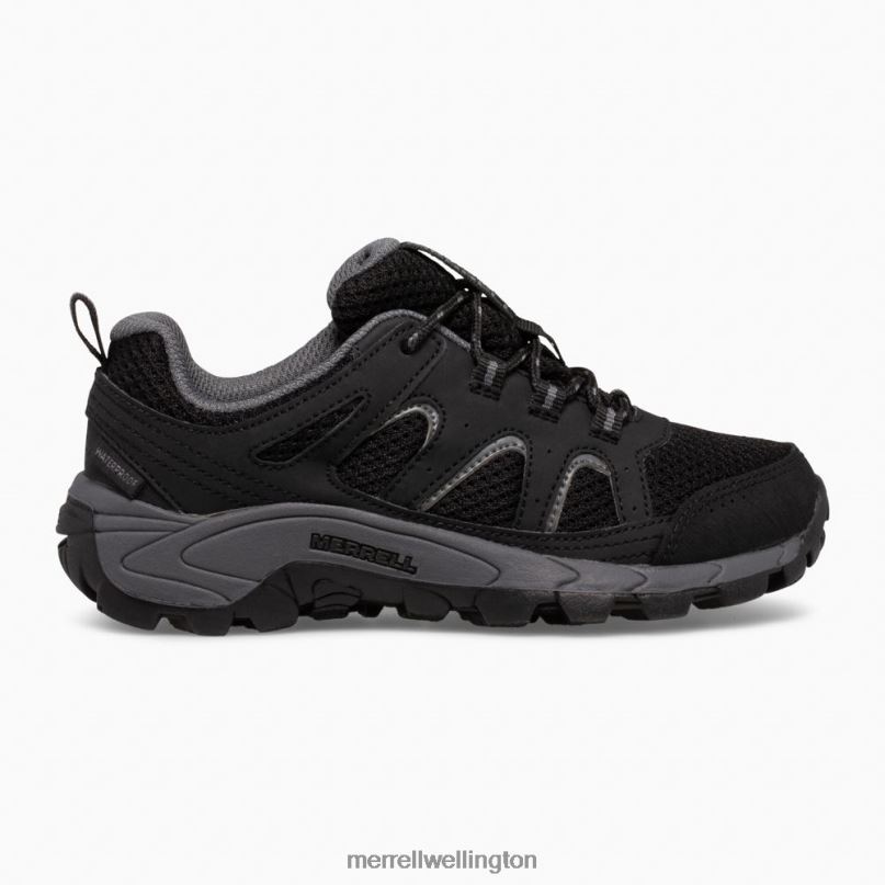 Oakcreek Low Lace Waterproof Sneaker (MK265427) Merrell Kids 8VV6P1449 Shoes Black/Grey