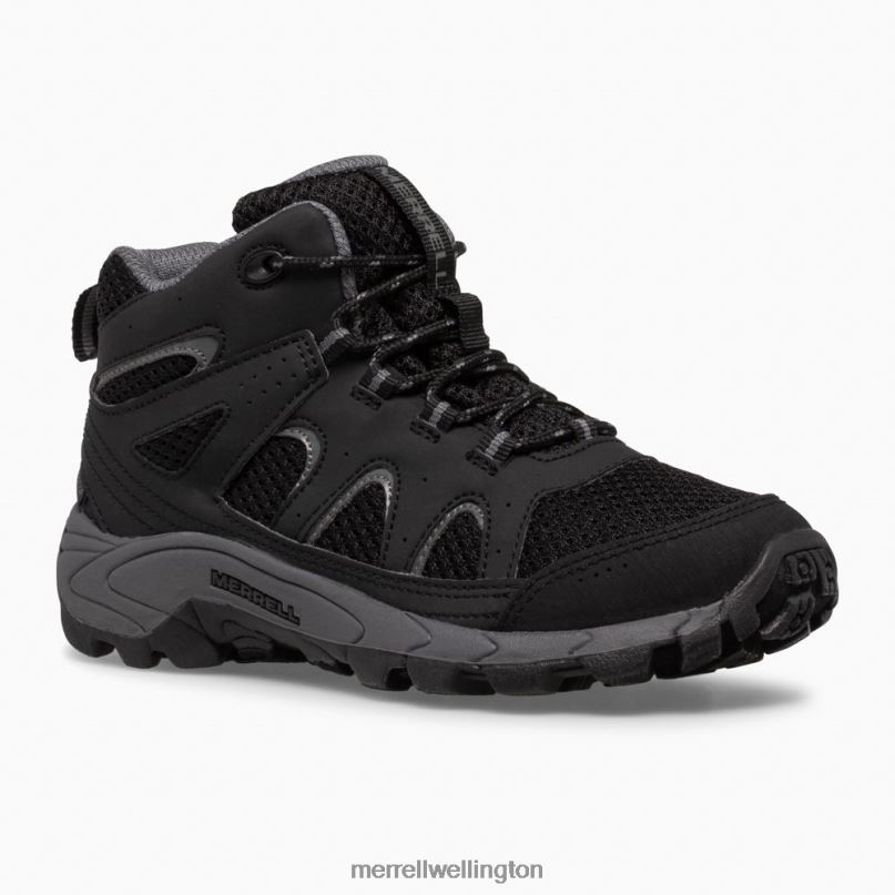 Oakcreek Mid Lace Waterproof Boot (MK265426) Merrell Kids 8VV6P1445 Shoes Black/Grey